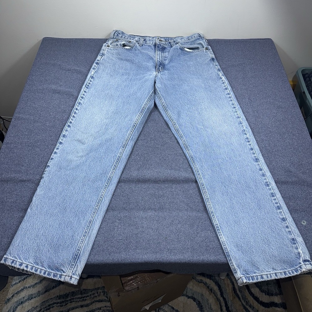 Vintage Carhartt B160 STW Relaxed Fit Jeans Mens 36x32 Blue Denim Workwear